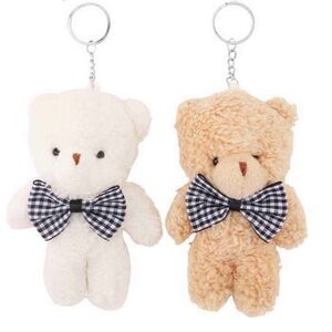 Bear charms set of 6. 3 ivory and 3 tan bears